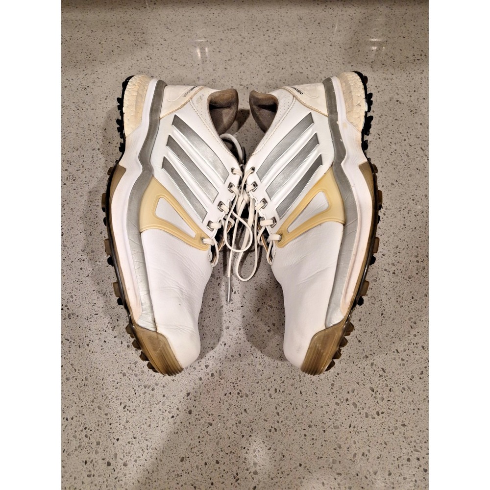 Adidas Adipower ultra Boost 2 Golf Shoe Spikes Size 10 Men White Leather - Picture 8 of 10